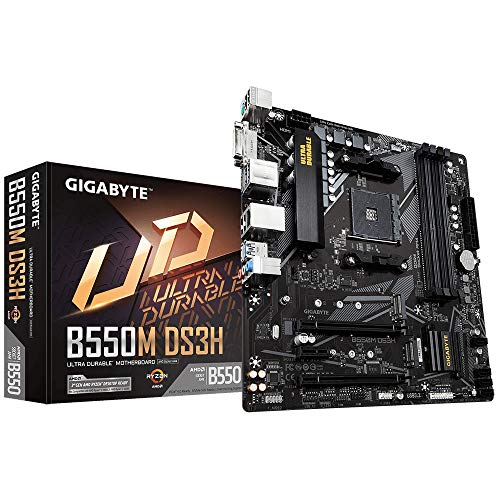 Gigabyte B550M DS3H Mainboard schwarz, único